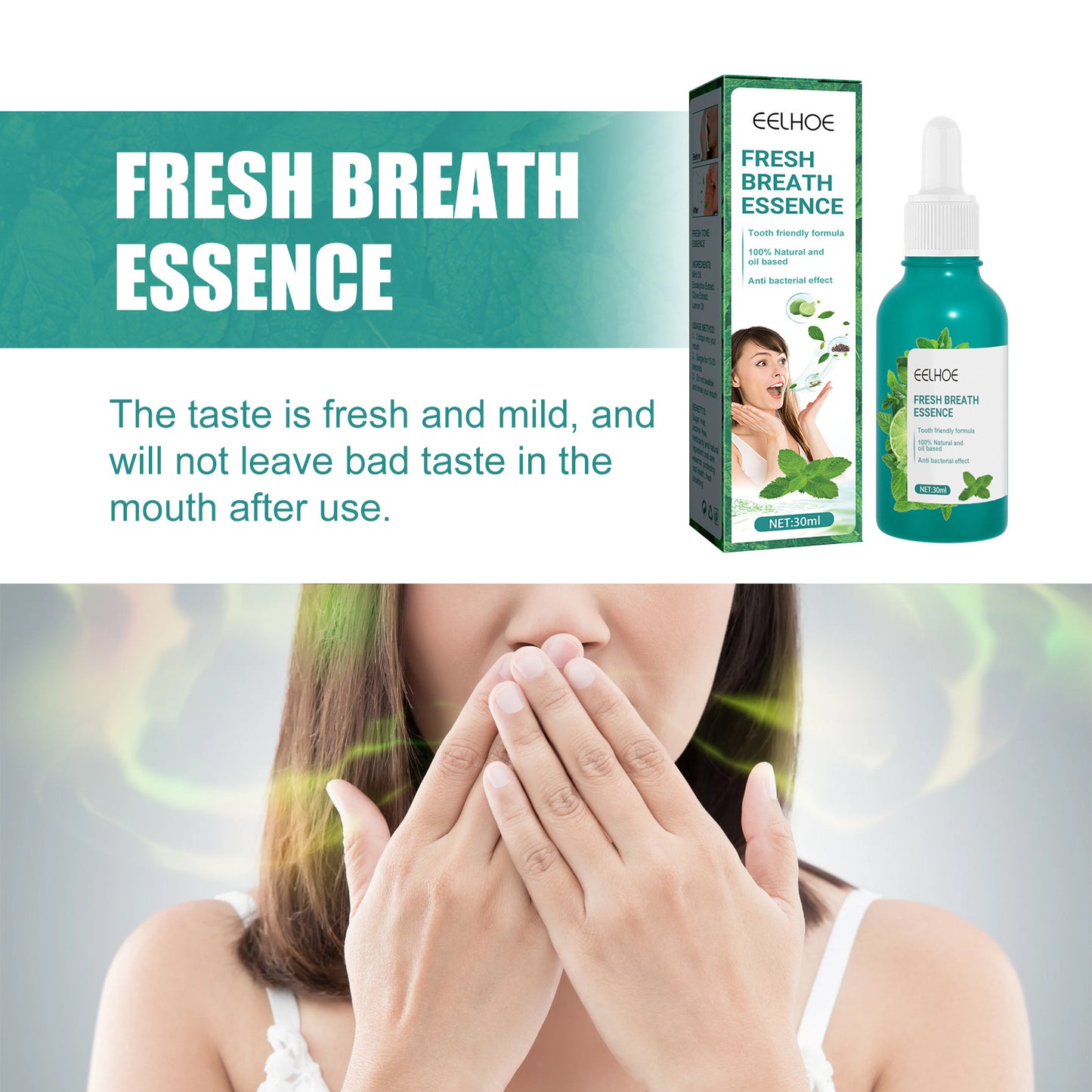 EELHOE Fresh Breath Essence Removes bad breath and leaves a fresh scent, freshens breath and cleanses the mouth