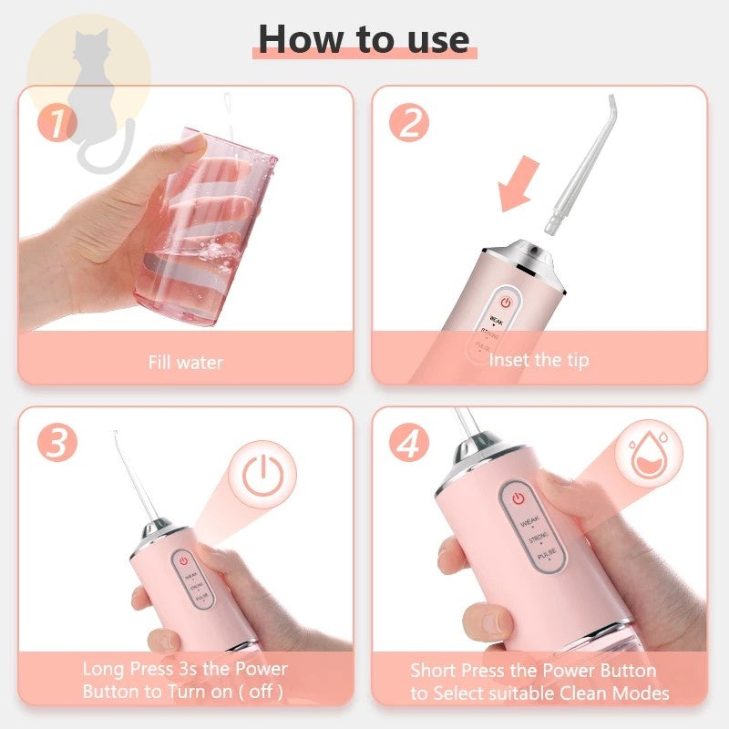 Oral irrigator Water floss Electric Tooth cleaning Healthy Oral care USB recharge Portable 3 Modes