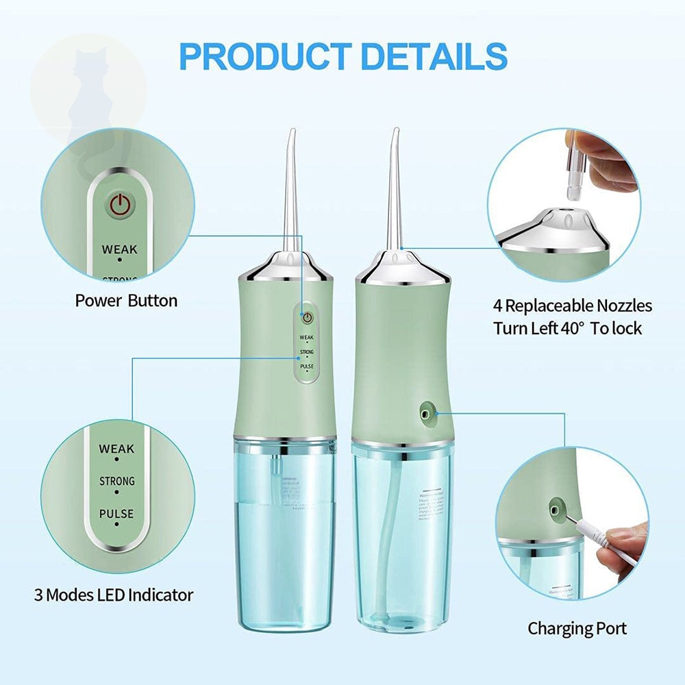 Oral irrigator Water floss Electric Tooth cleaning Healthy Oral care USB recharge Portable 3 Modes