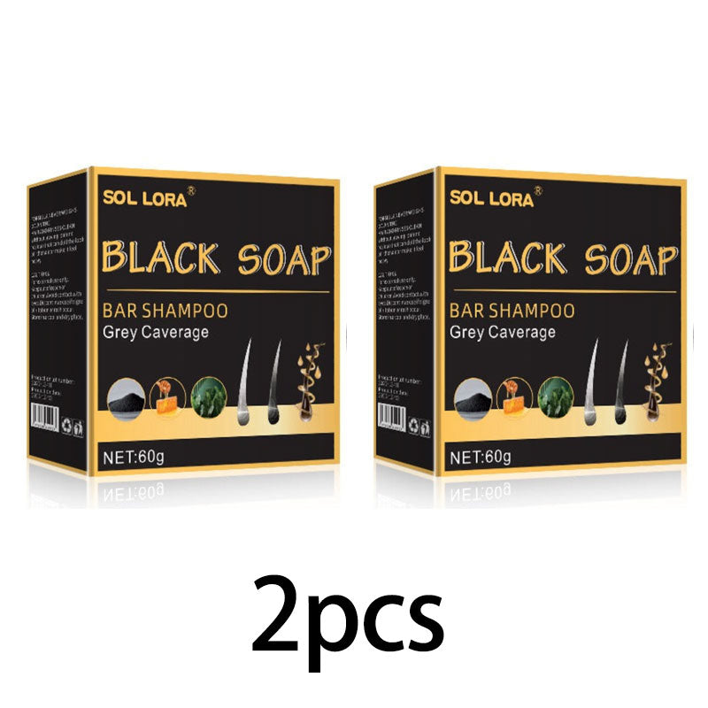 Black Hair Soap Thick Black Hair Care Cleans Scalp Smooth Hair Strong Firm Hair Shampoo Soap 60g